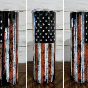Stars, Stripes & Sippin’ Right! 30oz Skinny American Flag Tumbler